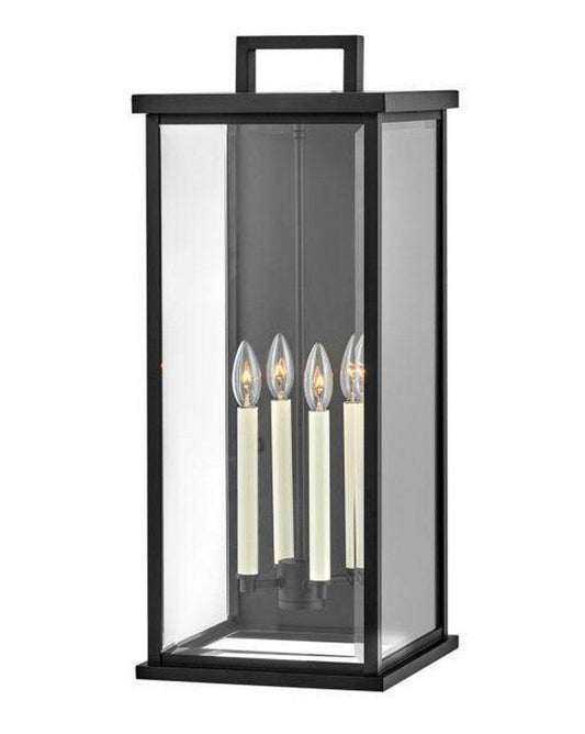 Hinkley Weymouth 5W 4-Light 27 in. Outdoor Wall Sconce in Black
