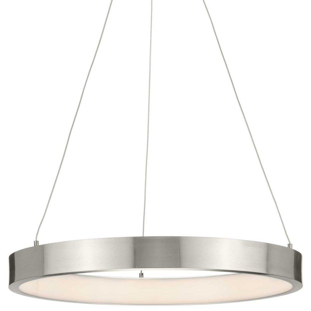 Progress Lighting Inverse LED 27W 1-Light Integrated LED Pendant Light in Brushed Nickel