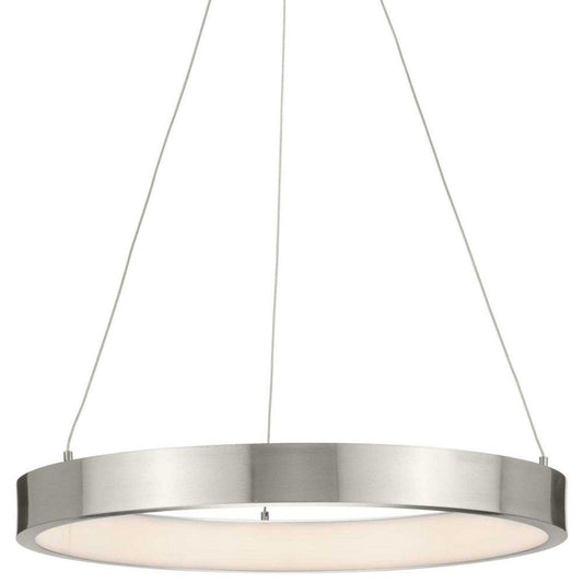 Progress Lighting Inverse LED 27W 1-Light Integrated LED Pendant Light in Brushed Nickel