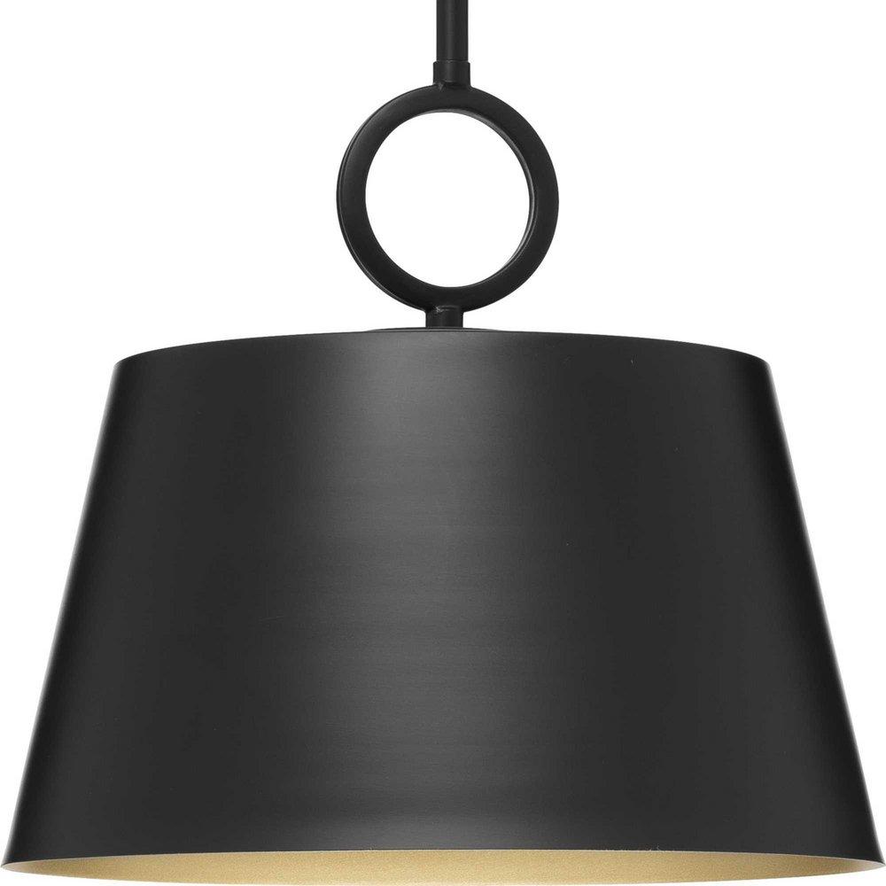 Progress Lighting Parkhurst 100W 1-Light Medium E-26 Incandescent Pendant Light in Matte Black