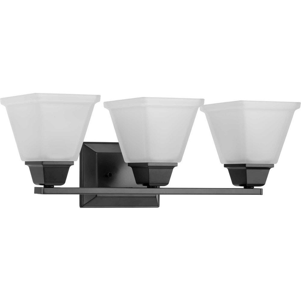 Progress Lighting Clifton Heights 100W 3-Light Medium E-26 Vanity Fixture in Matte Black