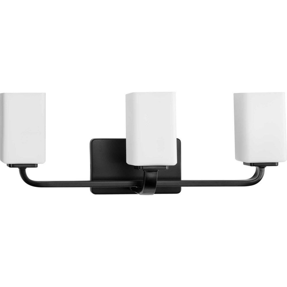 Progress Lighting Cowan 100W 3-Light Medium E-26 Vanity Fixture in Matte Black