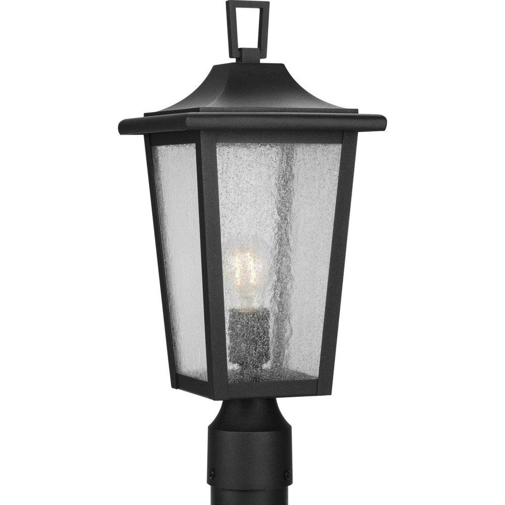 Progress Lighting Padgett 8 x 18-1/2 in. 100W 1-Light Outdoor Lamp Post Light in Textured Black