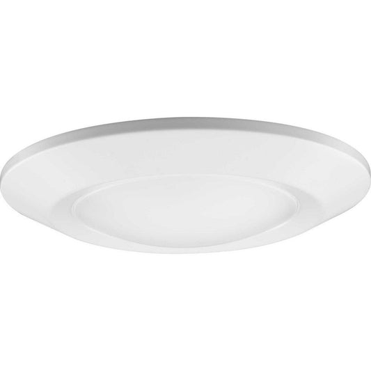 Progress Lighting Intrinsic 15.5W 1-Light Round Flush Mount Ceiling Fixture in Satin White