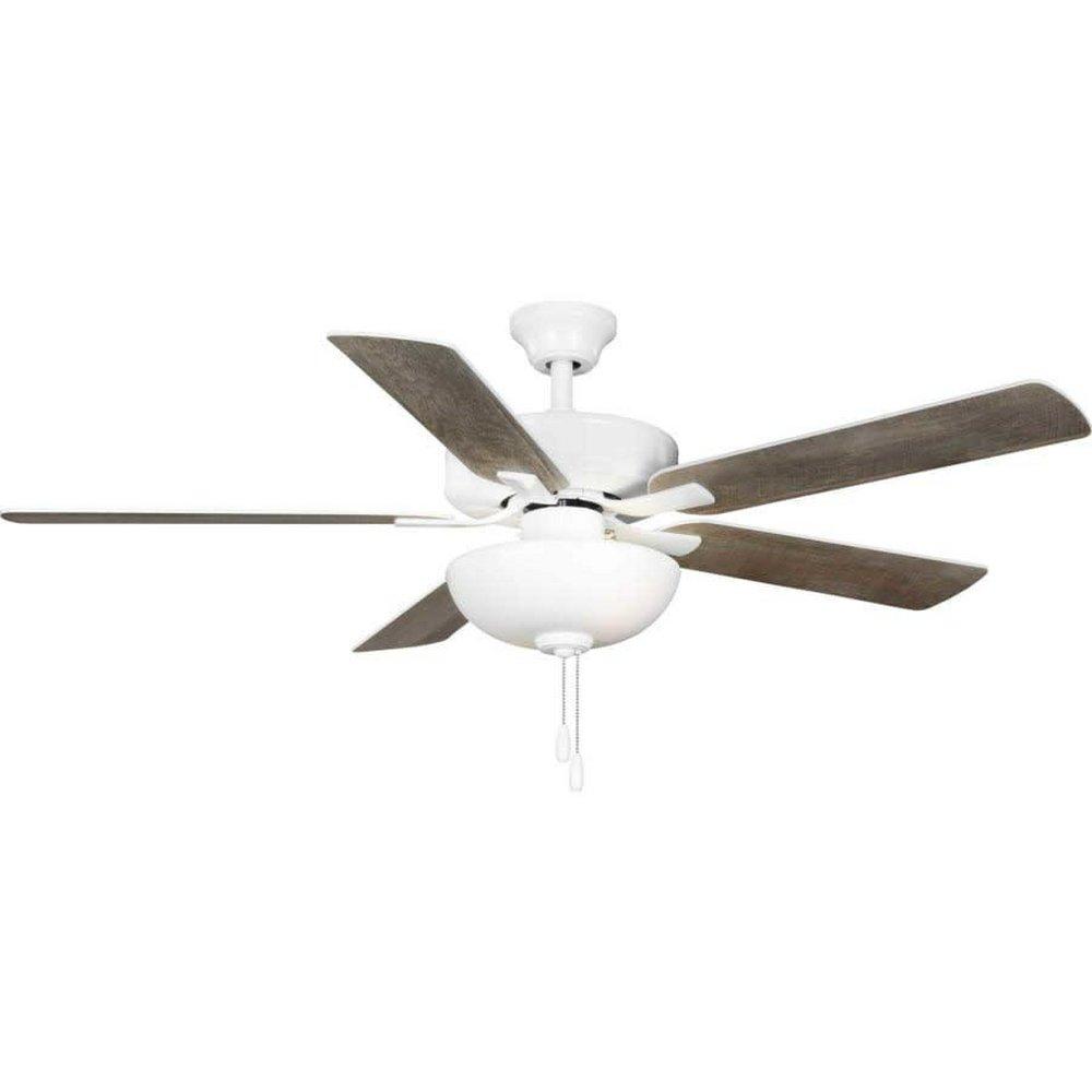 Progress Lighting AirPro E-Star 52 in. 5-Blade Indoor AC Motor Ceiling Fan in White