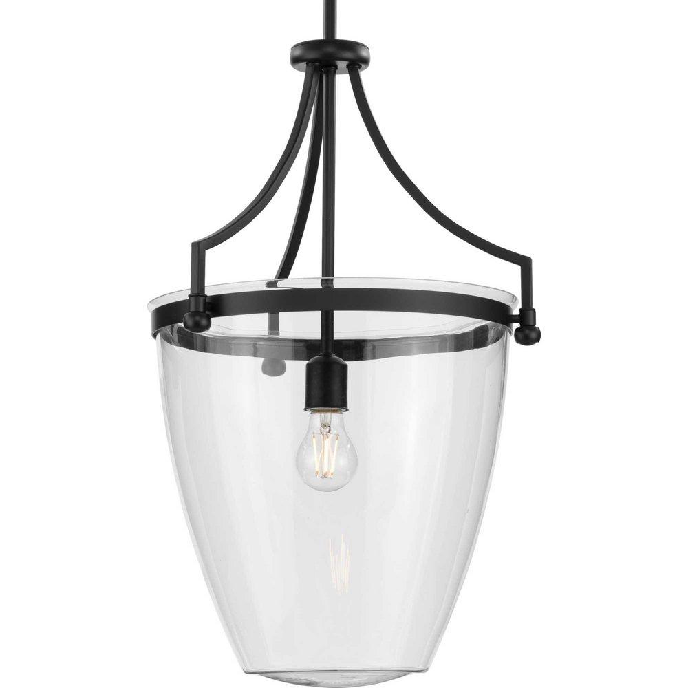 Progress Lighting Parkhurst 60W 1-Light Medium E-26 Incandescent Pendant Light in Matte Black