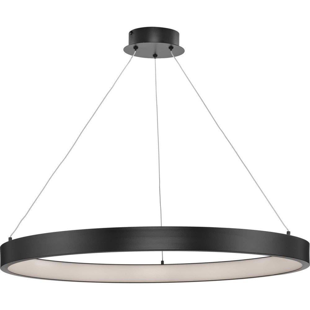 Progress Lighting Inverse LED 35W 1-Light Integrated LED Pendant Light in Matte Black