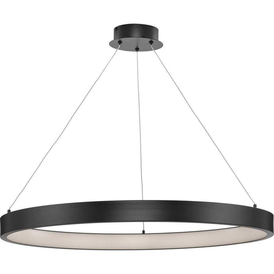 Progress Lighting Inverse LED 35W 1-Light Integrated LED Pendant Light in Matte Black