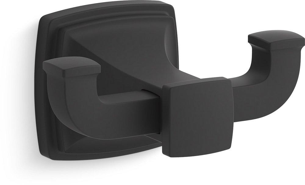 KOHLER Riff® 2-Hook Robe Hook in Matte Black