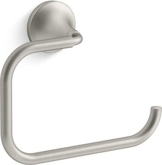 KOHLER Tone™ Rectangular Open Towel Ring in Vibrant® Brushed Nickel