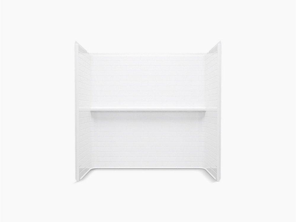 36 x 72-1/4 in. Shower Back Wall in White
