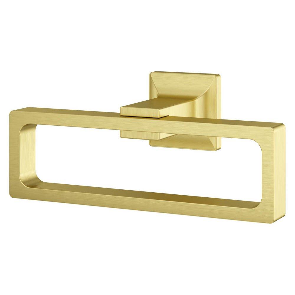 Pfister Verve™ Rectangular Closed Towel Ring in Brushed Gold