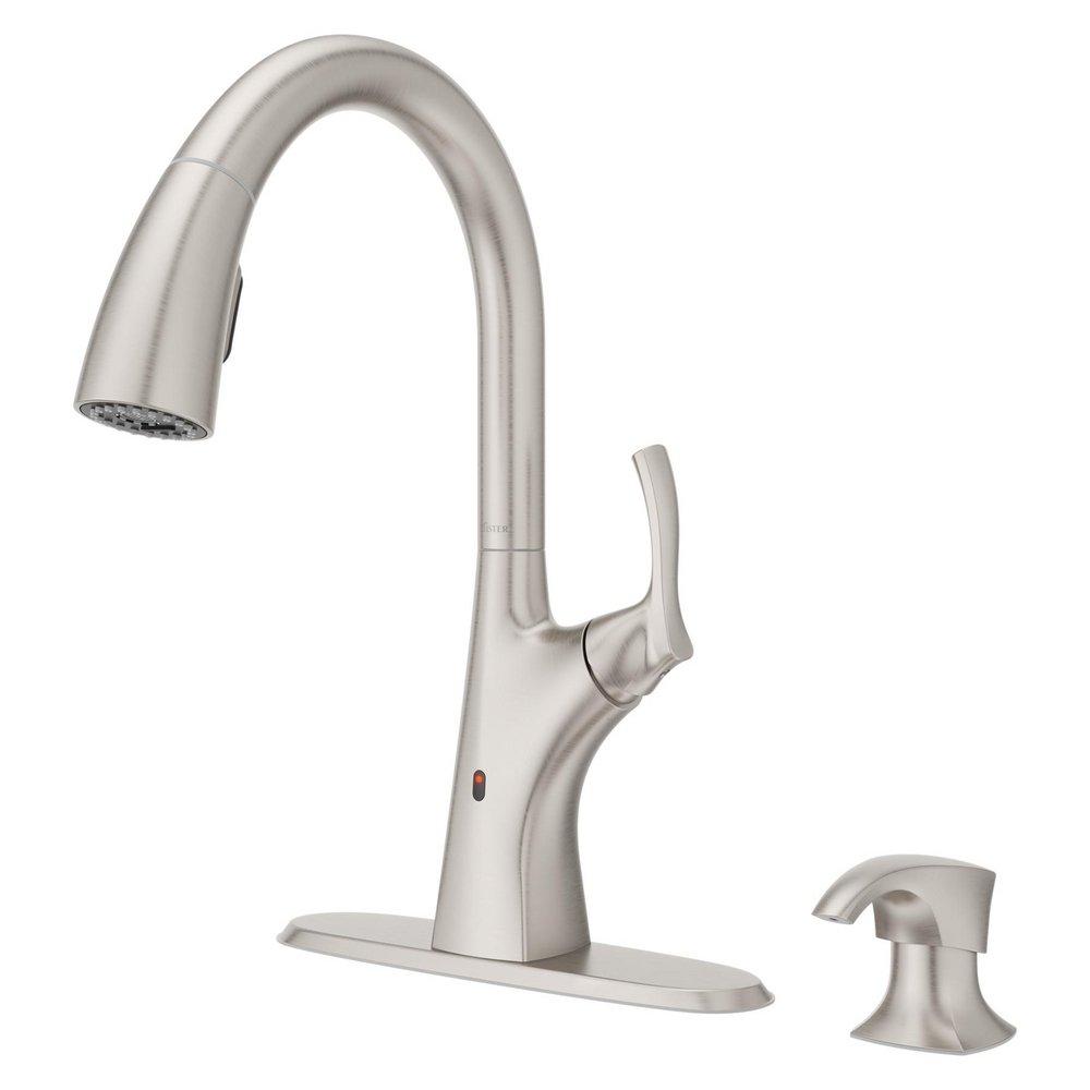 Pfister Masey™ Single Handle Pull Down Kitchen Faucet in Spot Defense Stainless Steel