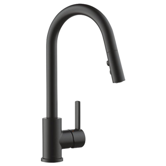 Peerless® Precept Single Handle Pull Down Kitchen Faucet in Matte Black