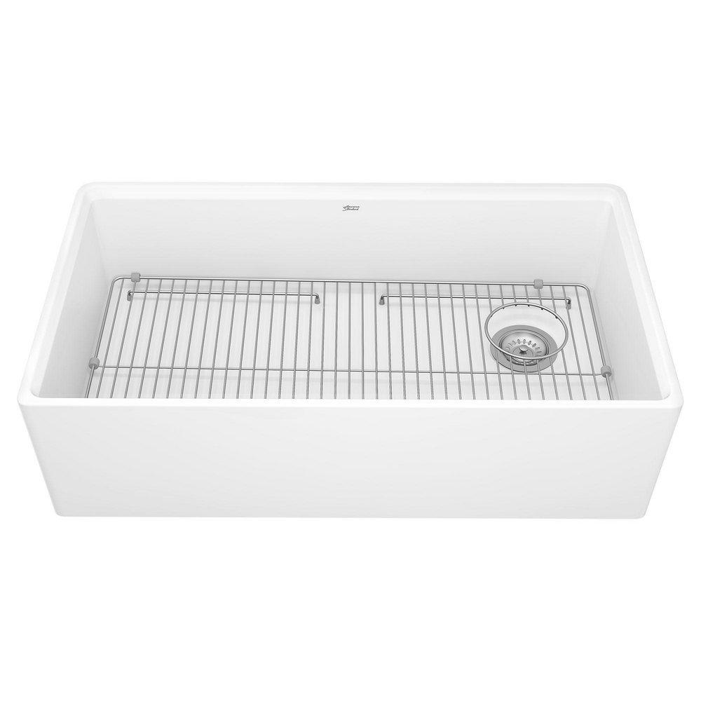 DXV Avery® 35-3/4 in. Farmhouse Fireclay Single Bowl Kitchen Sink in Canvas White