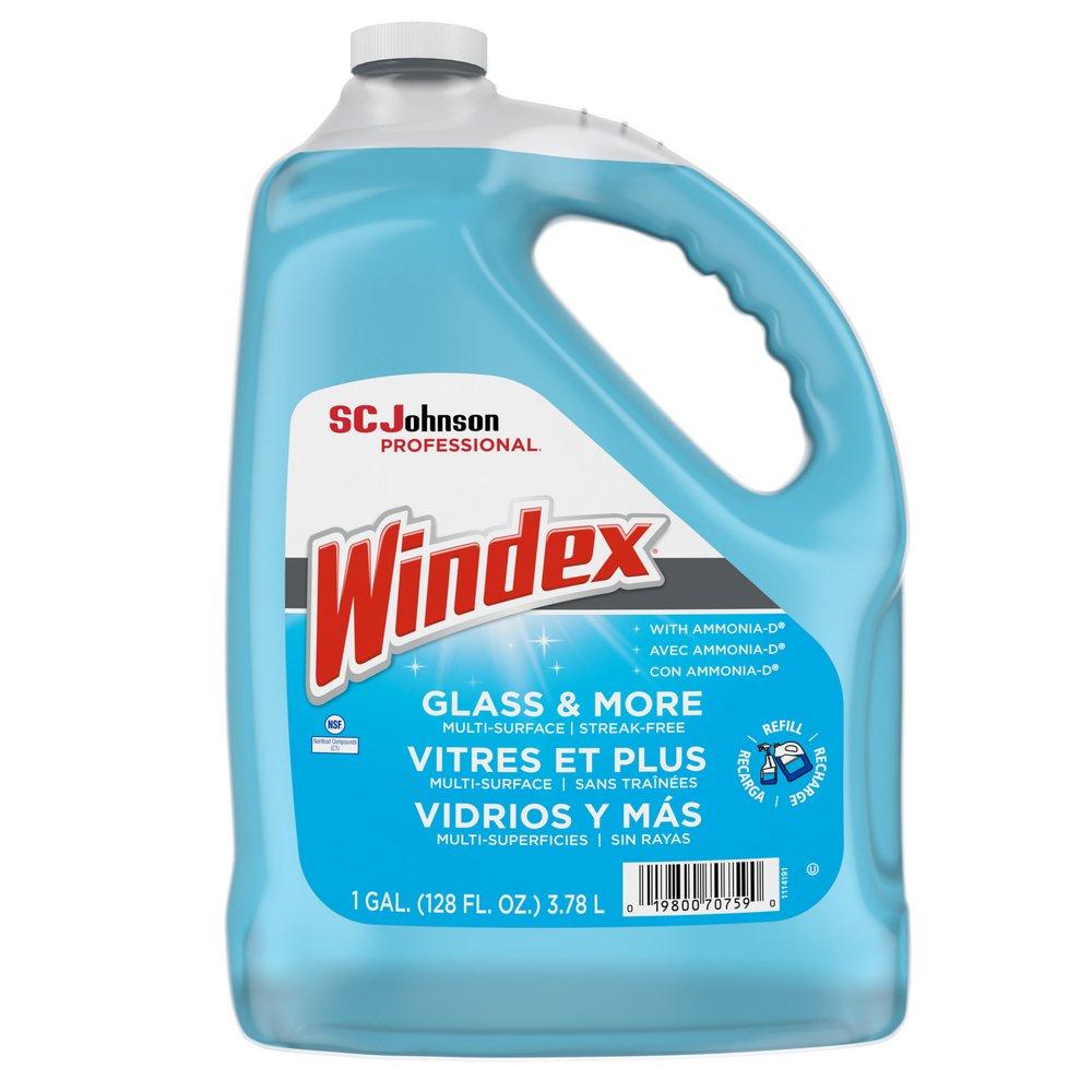 SC Johnson Professional® Windex® 1 Gal Glass & Multi-Surface Streak-Free Cleaner with Ammonia in Floral Scent (Case of 4)
