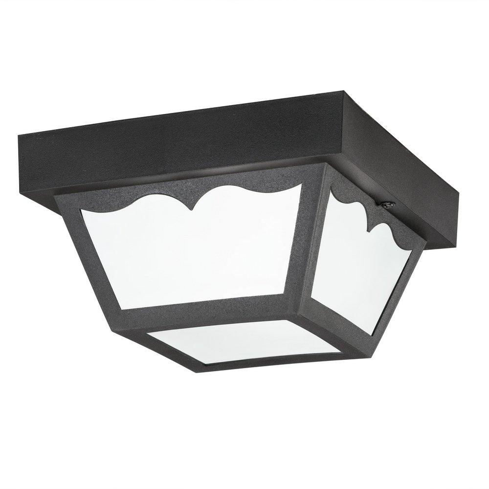 5 in. 1-Light Outdoor Flushmount Fixture in Black