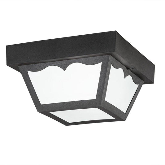 5 in. 1-Light Outdoor Flushmount Fixture in Black