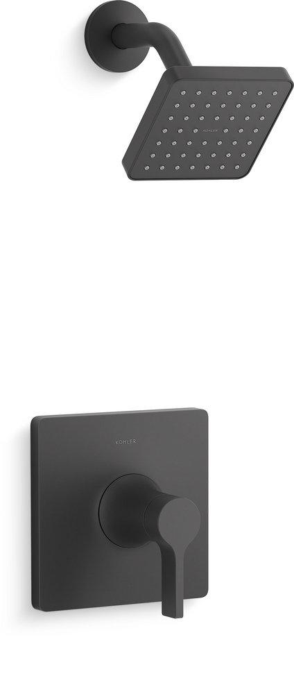 KOHLER Venza® One Handle Single Function Shower Faucet in Matte Black (Trim Only)