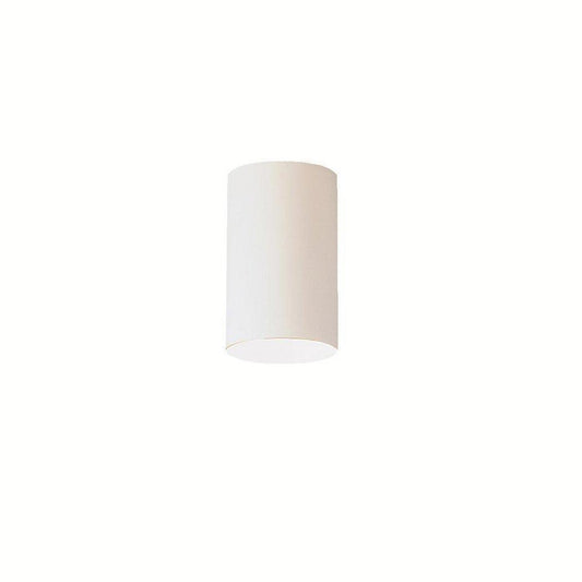 65W 1-Light Flushmount Ceiling Fixture with Glass in White