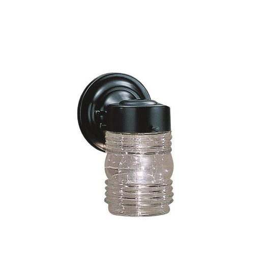 75 W 1-Light Medium Wall Lantern in Black