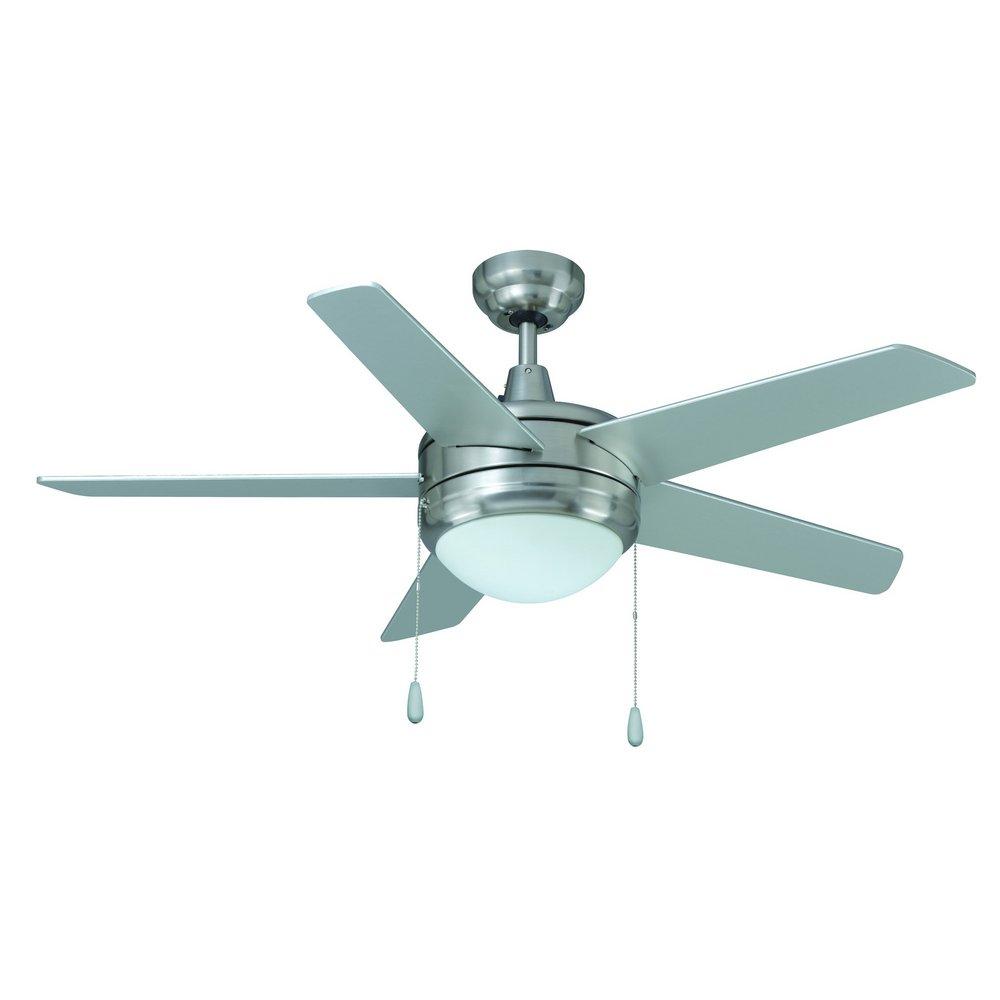 RP Lighting Mirage II 44 in. 5-Blade Indoor Ceiling Fan in Brushed Nickel