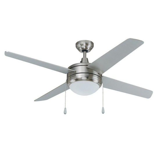 RP Lighting Europa 50 in. 4-Blade Indoor Ceiling Fan in Brushed Nickel