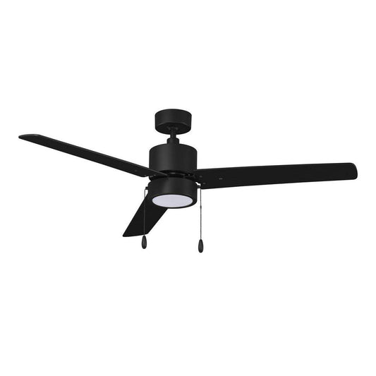 RP Lighting Aldea II 52 in. 3-Blade Indoor Ceiling Fan in Matte Black