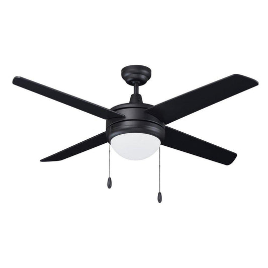RP Lighting Europa 50 in. 4-Blade Indoor Ceiling Fan in Matte Black