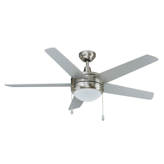 RP Lighting Mirage 50 in. 5-Blade Indoor Ceiling Fan in Brushed Nickel