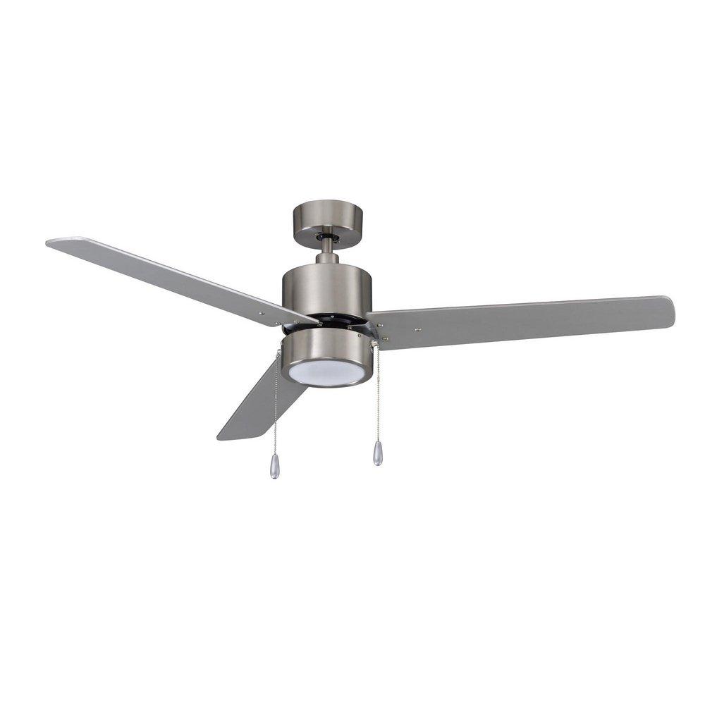 RP Lighting Aldea II 52 in. 3-Blade Indoor Ceiling Fan in Brushed Nickel