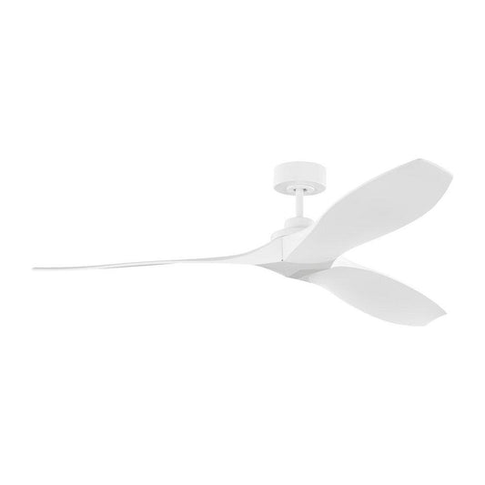 Visual Comfort & Co. Fan Collins Coastal Smart 60 in. 3-Blade Indoor or Outdoor Ceiling Fan in Matte White