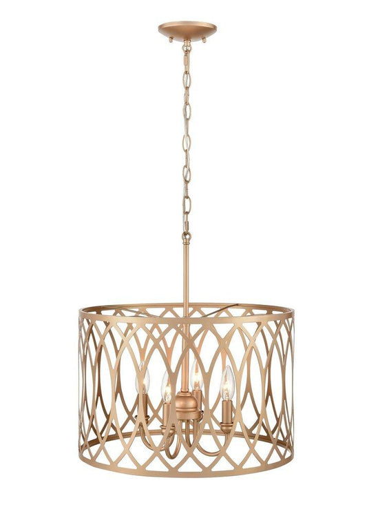 Millennium Lighting Arelyn 4-Light Pendant Light in Painted Modern Gold