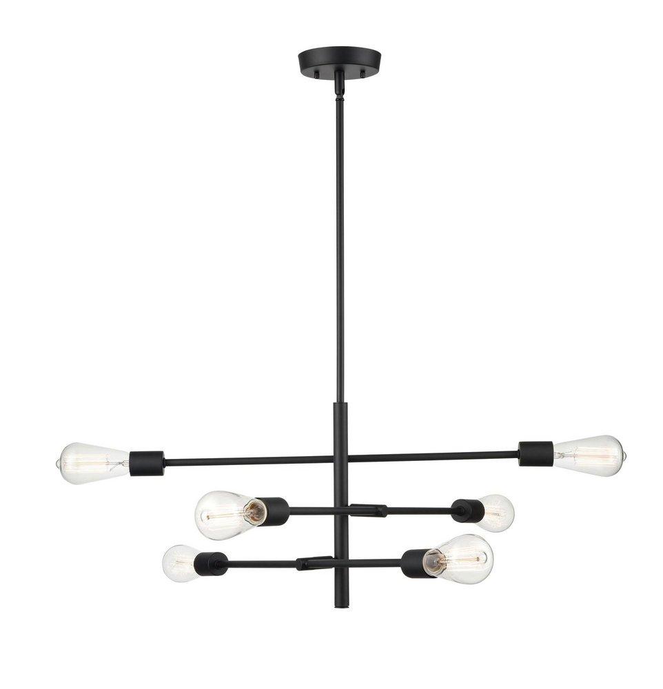 Millennium Lighting Decco 6-Light Pendant Light in Matte Black