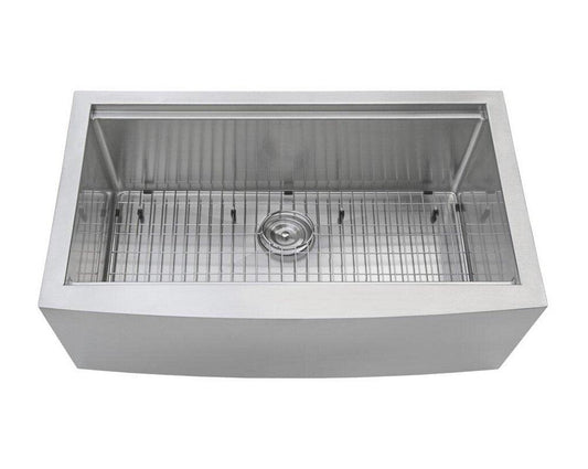 Ruvati Verona 33 in. Farmhouse Stainless Steel Single Bowl Workstation Kitchen Sink