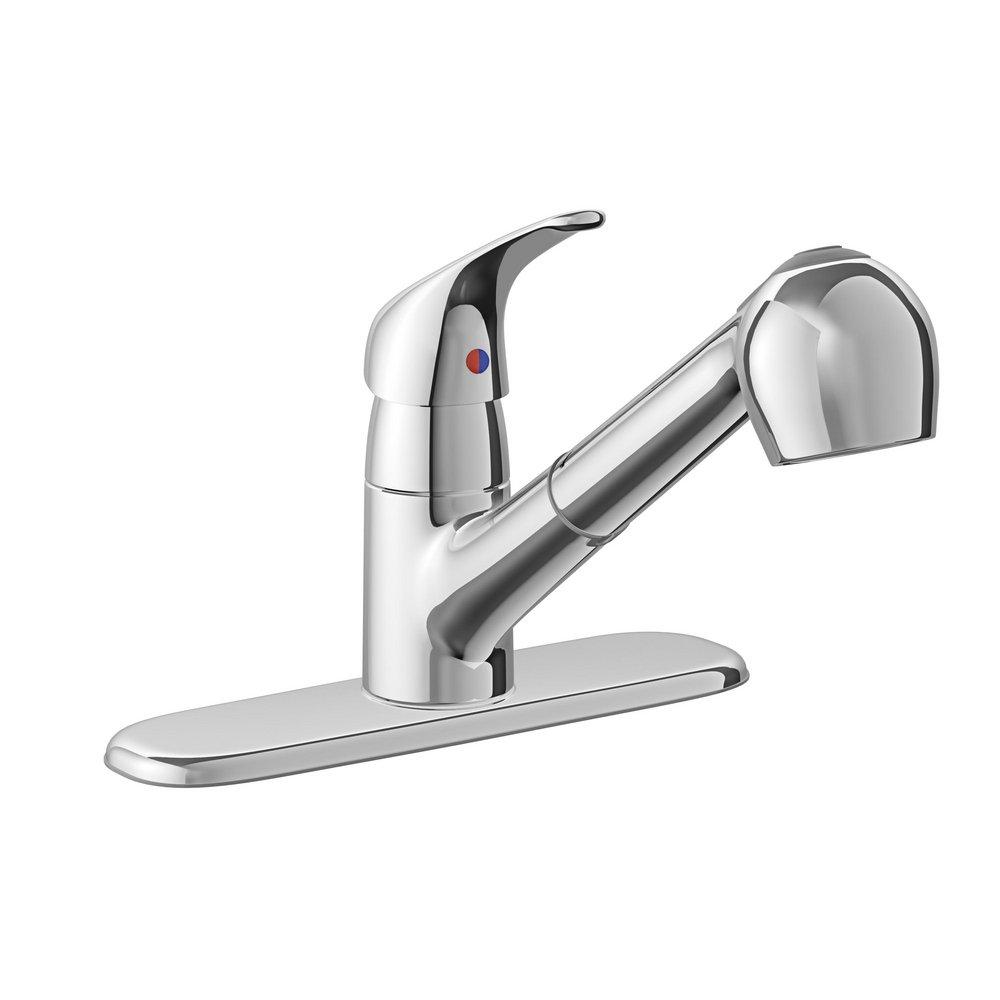 PROFLO® Edgebrook Single Handle Pull Out Kitchen Faucet in Chrome