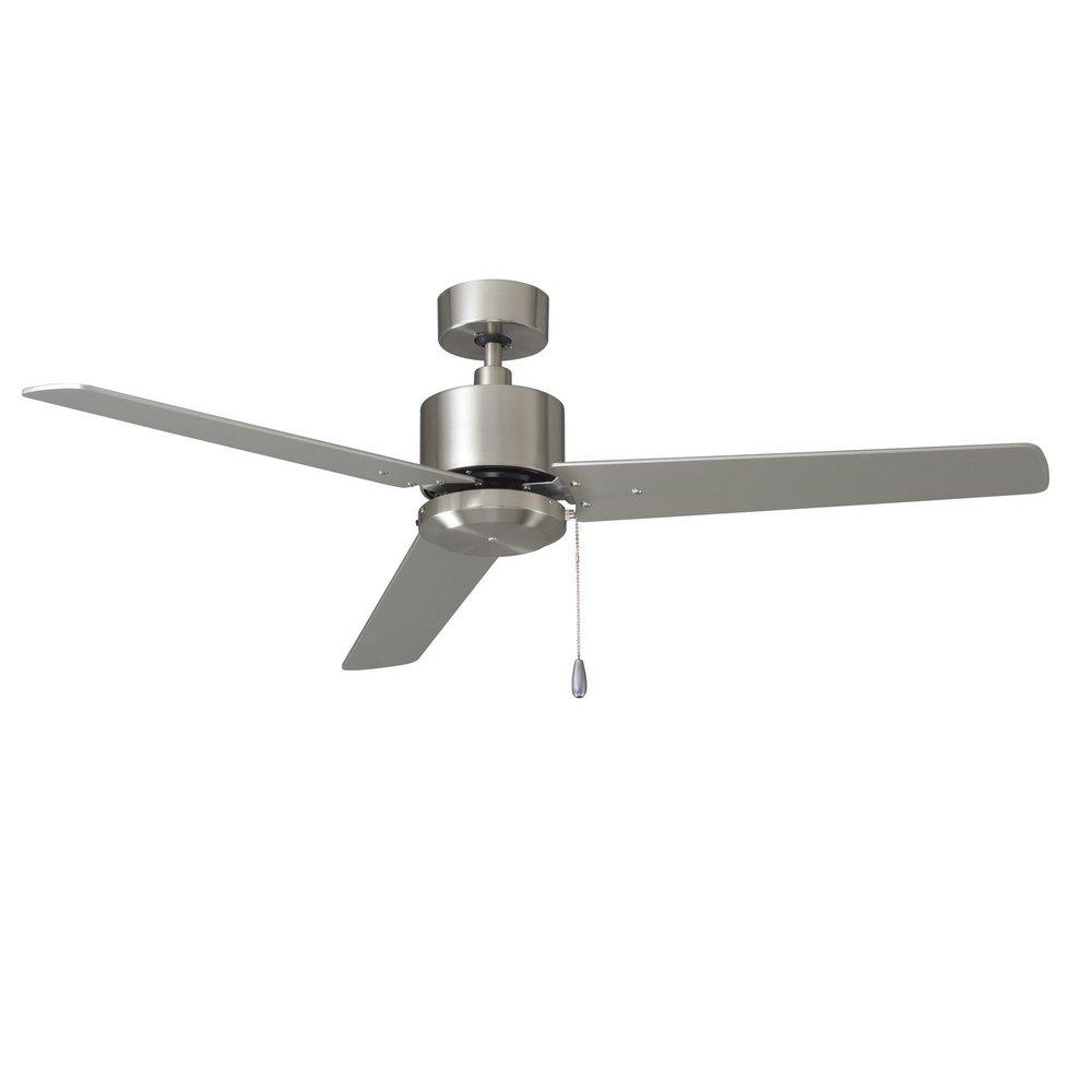 RP Lighting Aldea II 52 in. 3-Blade Indoor Ceiling Fan in Brushed Nickel/Brushed Nickel