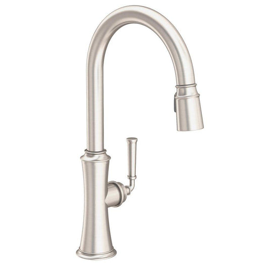Newport Brass Stripling Single Handle Pull Down Kitchen Faucet in Satin Nickel - PVD