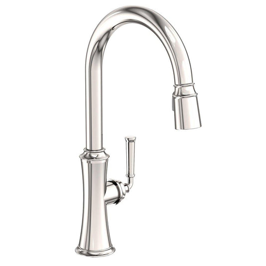Newport Brass Stripling Single Handle Pull Down Kitchen Faucet in Polished Chrome