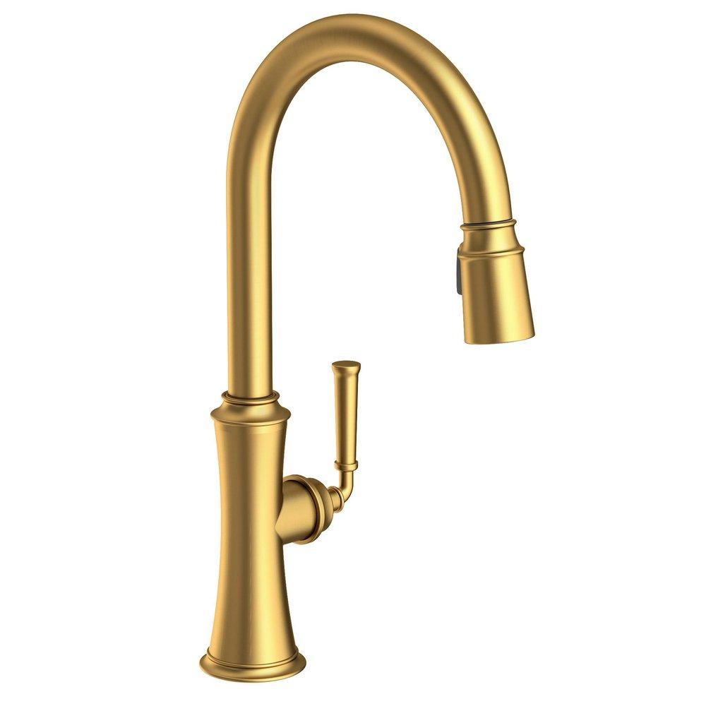 Single Handle Pull Down Kitchen Faucet in Satin Bronze - PVD