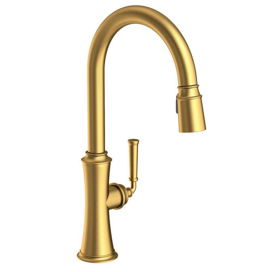 Single Handle Pull Down Kitchen Faucet in Satin Bronze - PVD