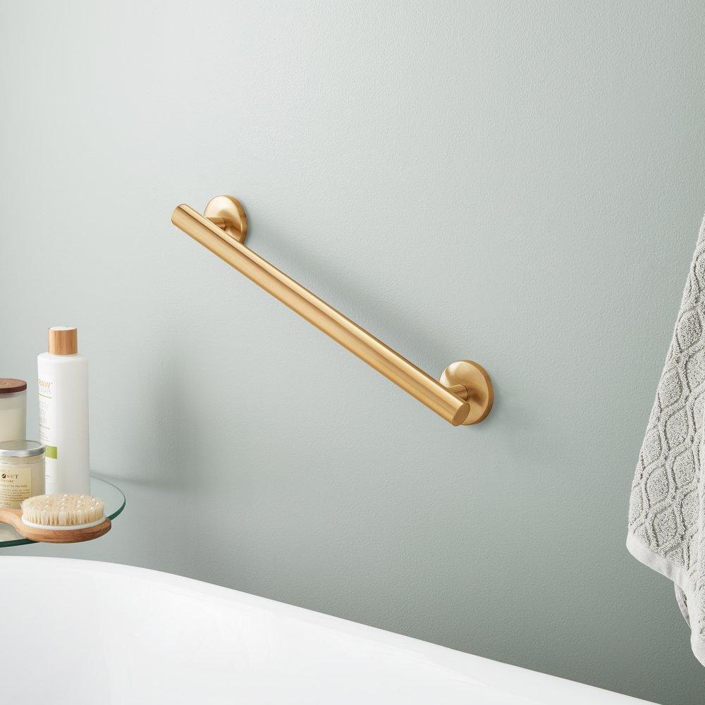 18 in. Grab Bar in Brushed Gold
