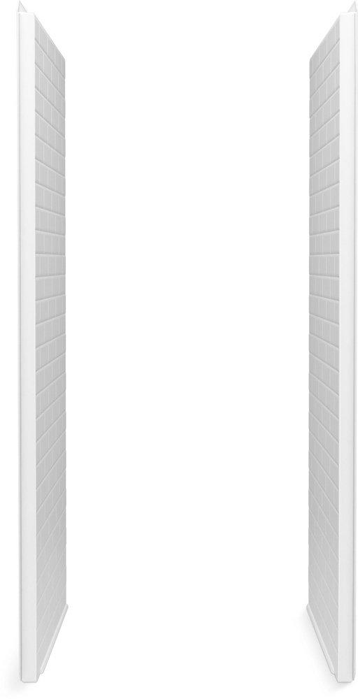 Sterling Traverse® 34 x 73-1/2 in. Shower End Wall Set with Backer Boards in White