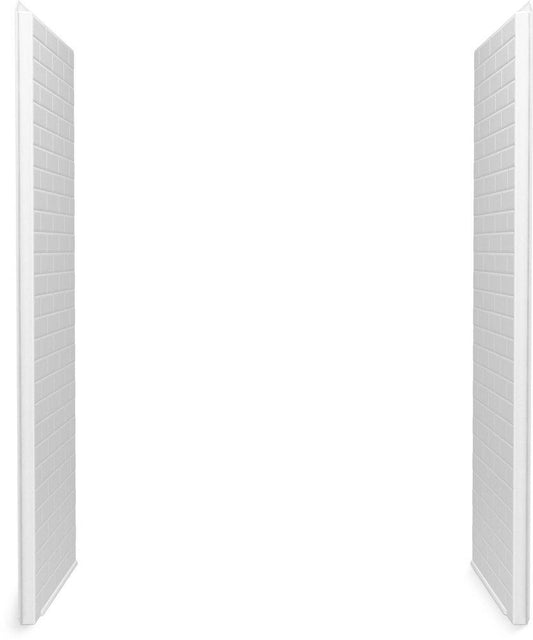 Sterling Traverse® 30 x 73-1/2 in. Shower End Wall Set with Backer Boards in White