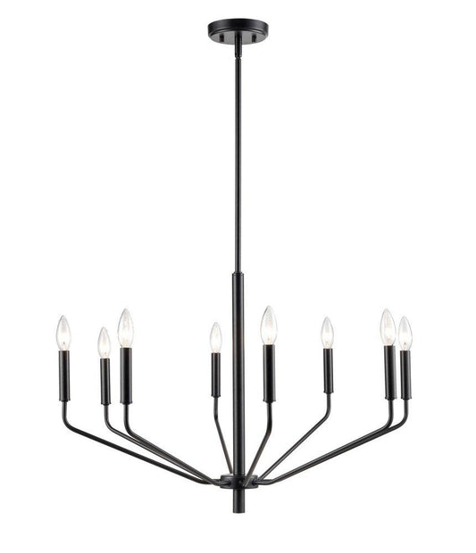 Millennium Lighting Laurell 8-Light Chandelier Ceiling Light in Matte Black