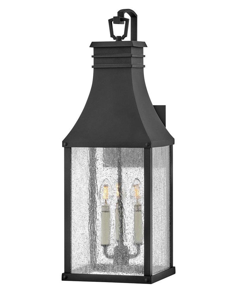 Hinkley Beacon Hill 60W 3-Light 26-3/10 in. Wall Sconce in Museum Black