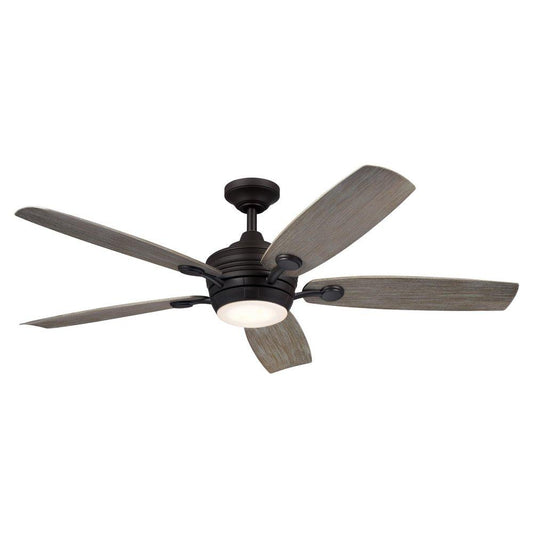 Kichler Lighting Tranquil 56 in. 5-Blade Indoor or Outdoor Ceiling Fan in Olde Bronze