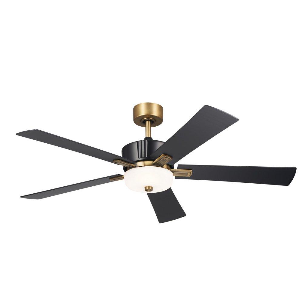 Kichler Lighting Icon 56 in. 5-Blade Indoor or Outdoor Ceiling Fan in Satin Black