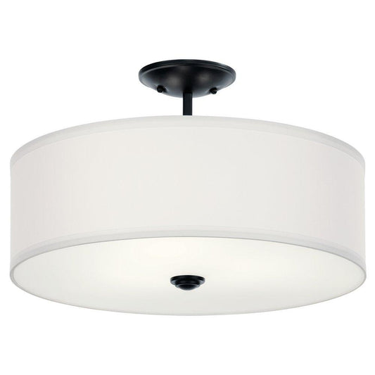Kichler Lighting Shailene™ 75W 3-Light Medium E-26 Incandescent Semi-Flush Mount Ceiling Fixture in Black