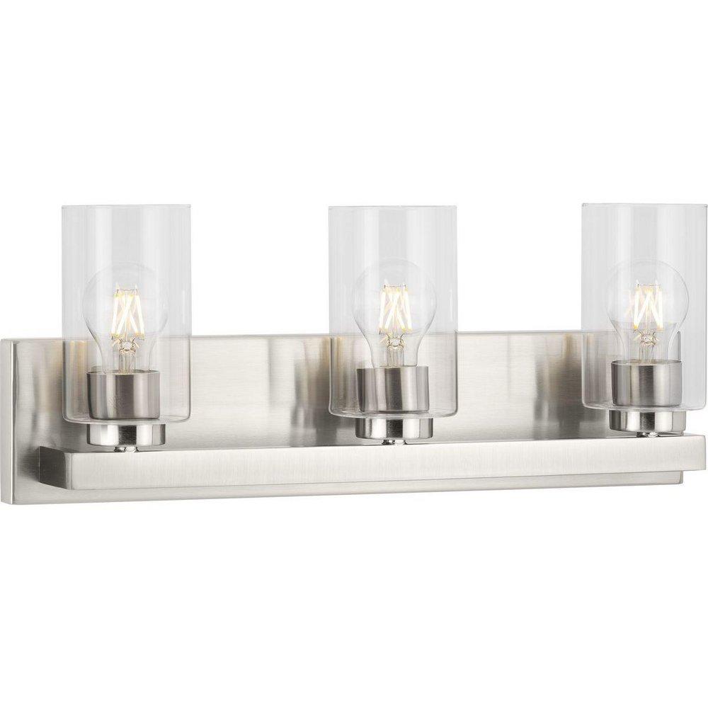 Progress Lighting Goodwin 60W 3-Light Medium E-26 Vanity Fixture in Brushed Nickel